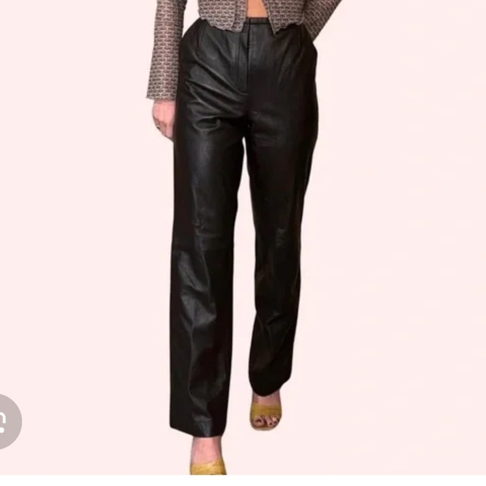 Lord & Taylor Black Leather Pants